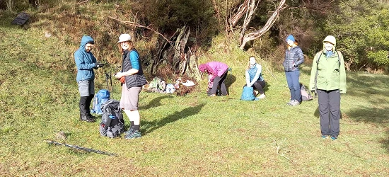 Morning tea at Champion Smelter ruins