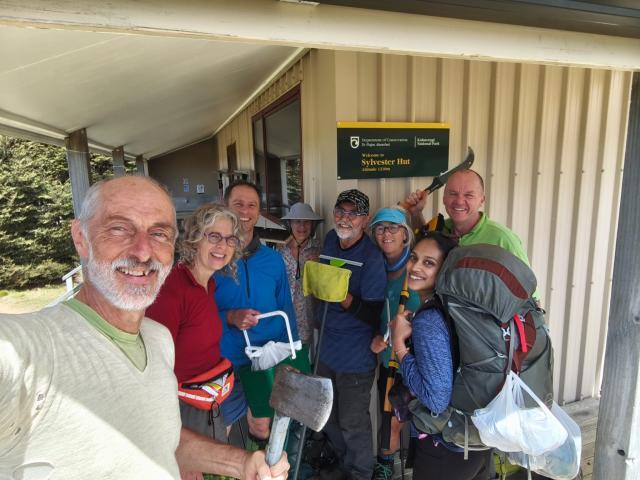 Sylvester hut cleaning team