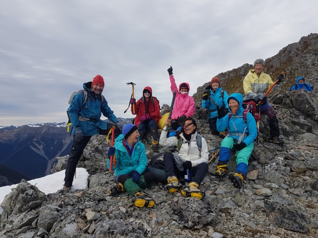 Team on Julius summit pass