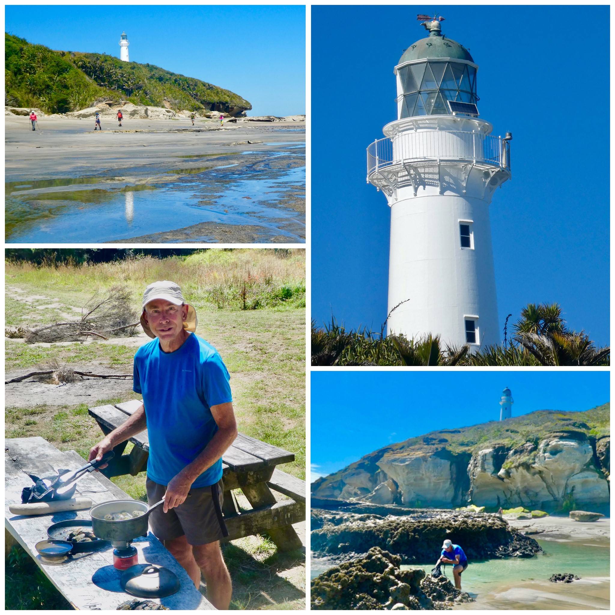 Kahurangi Lighthouse, collecting and cooking mussels