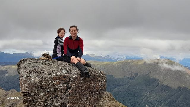 Gina and Michele above Iron Hill
