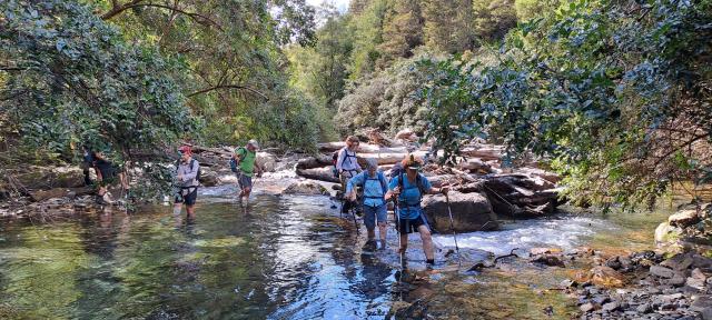 One of the many river crossings