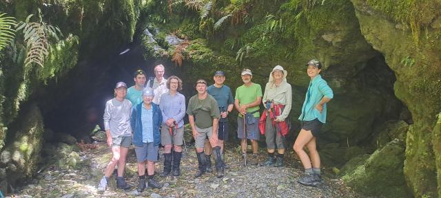 Some of the team at the entrance to Nettlebed Cave